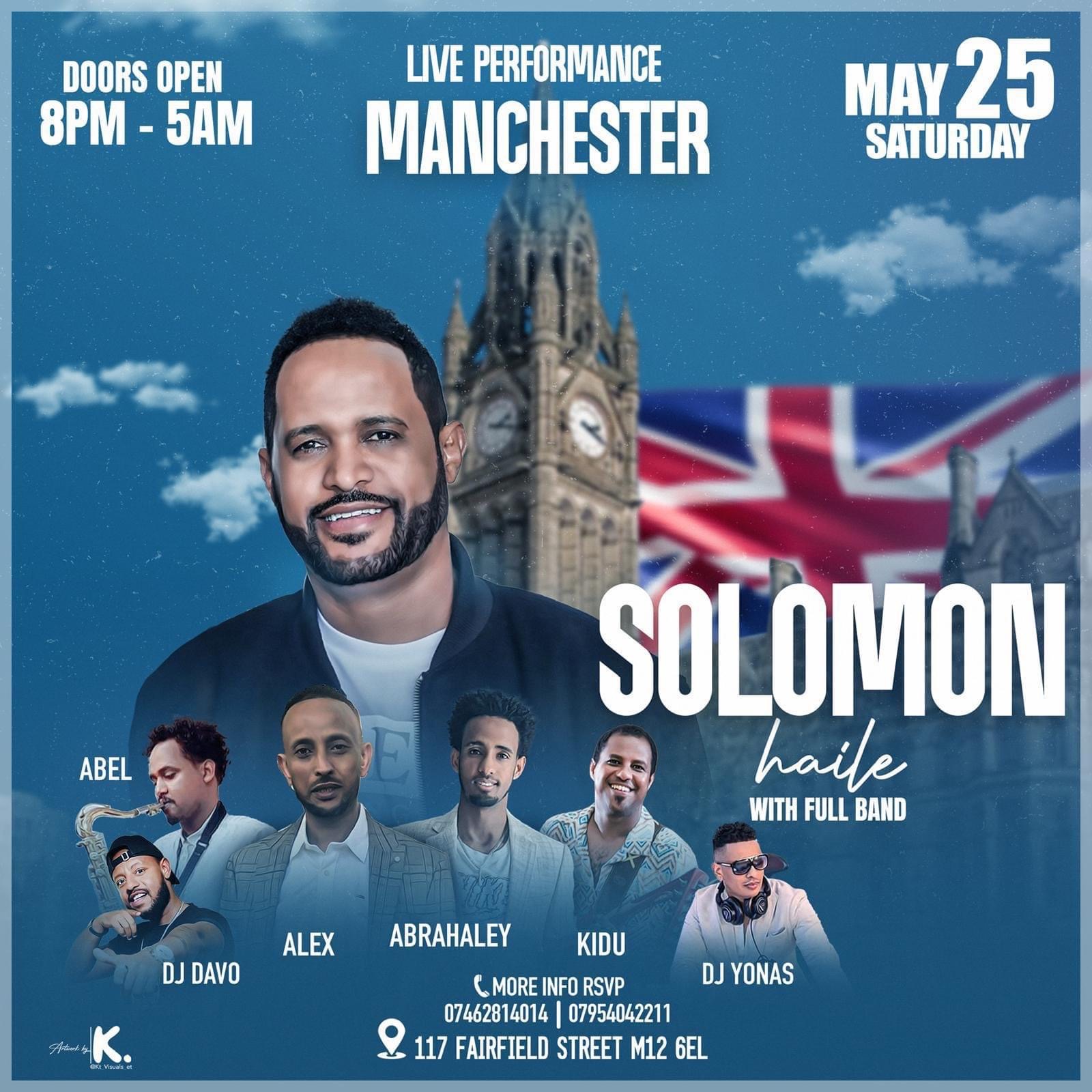 Solomon Haile Manchester, UK Live Performance 2024