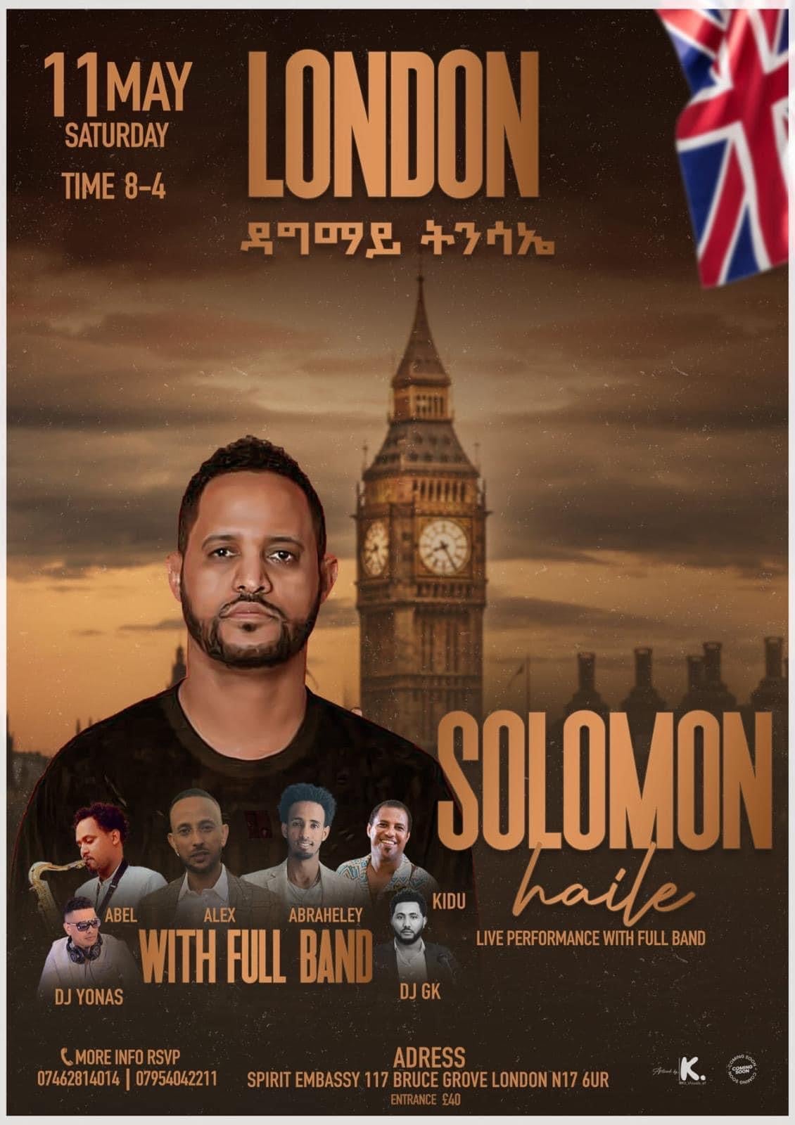 Solomon Haile Dagmaitnsae London Concert.